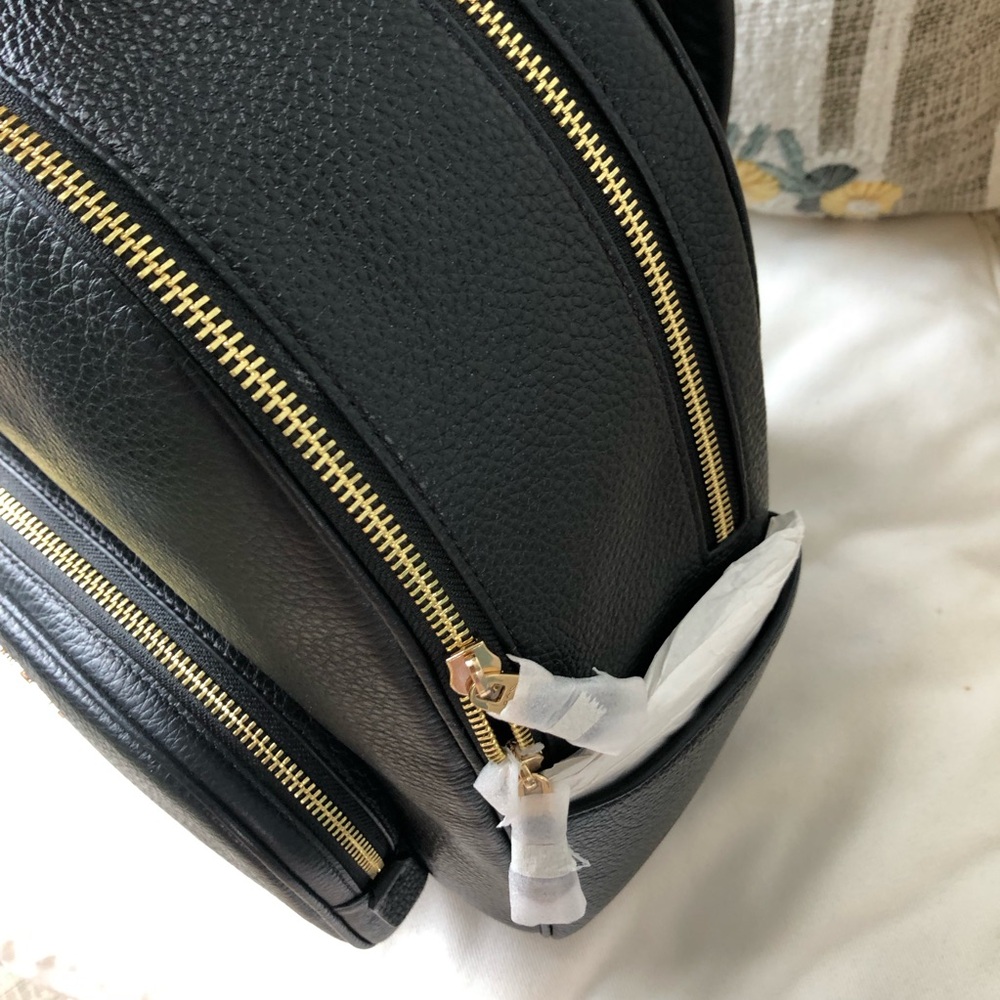 Coach  Pebble Leather Court Backpack in black NWT - Picture 3 of 14